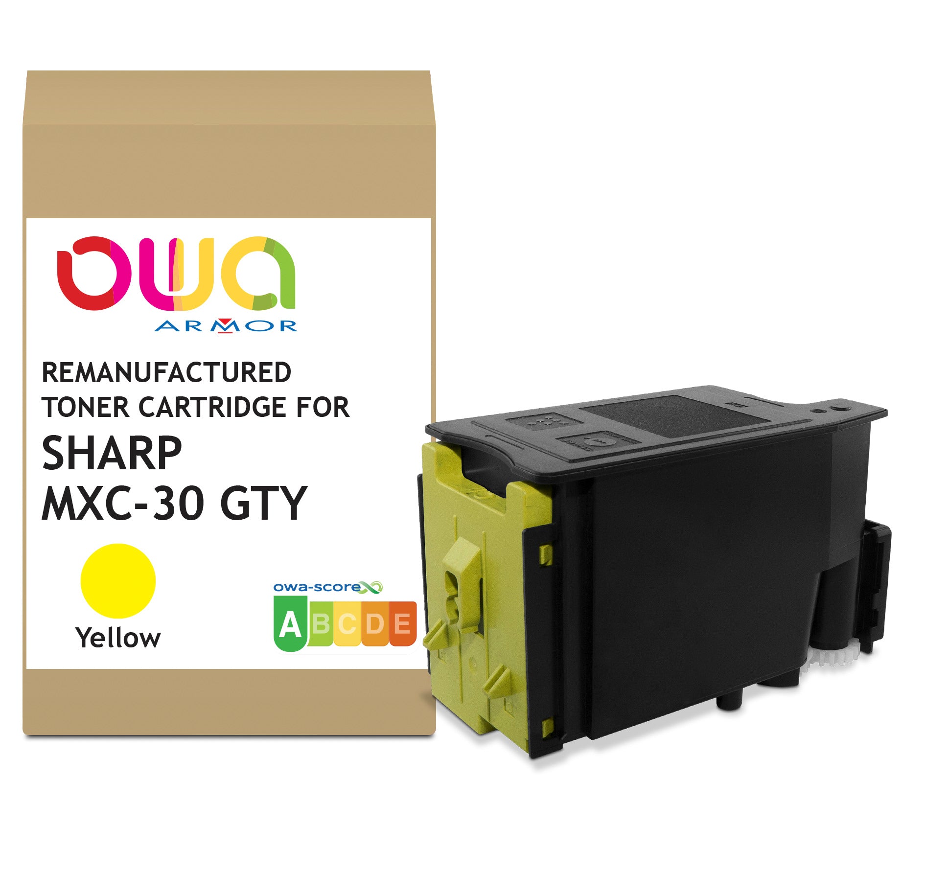 Sharp Sharp Mxc-30 Gty - Remanufactured Toner Owa - Yellow
