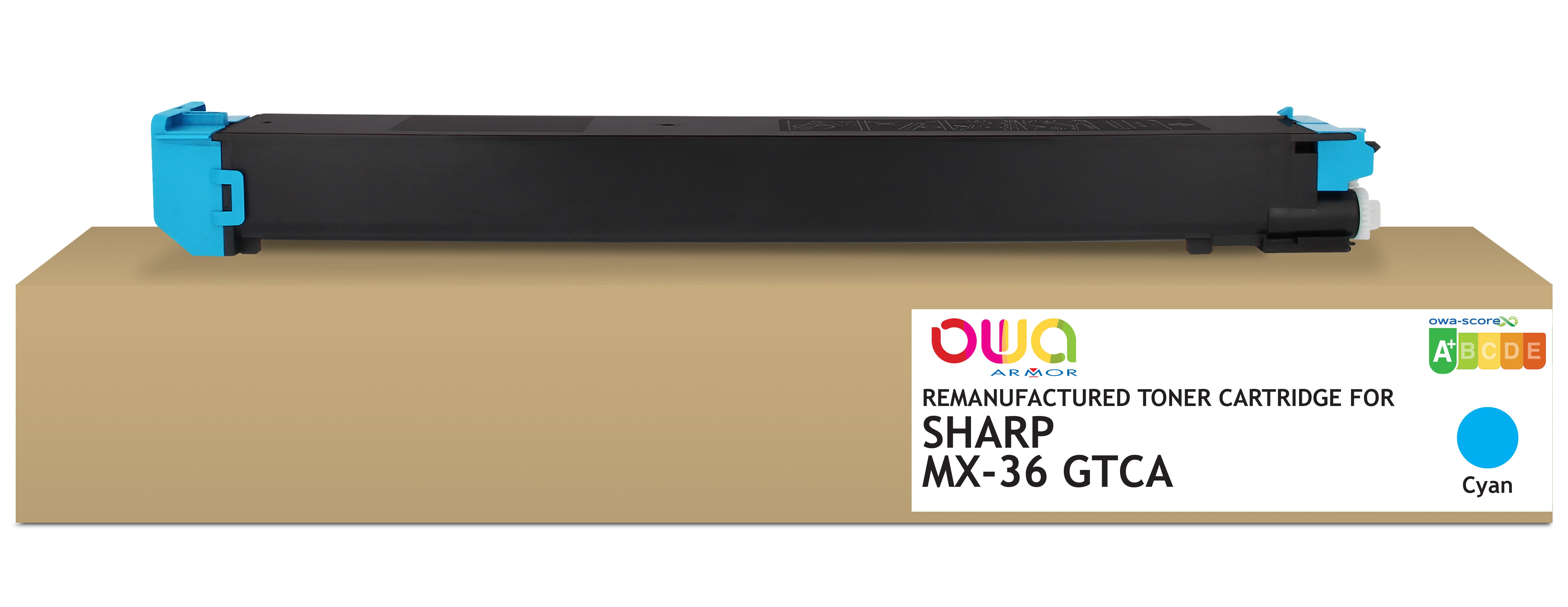 Sharp Sharp Mx-36 Gtca - Remanufactured Toner Owa - Cyan