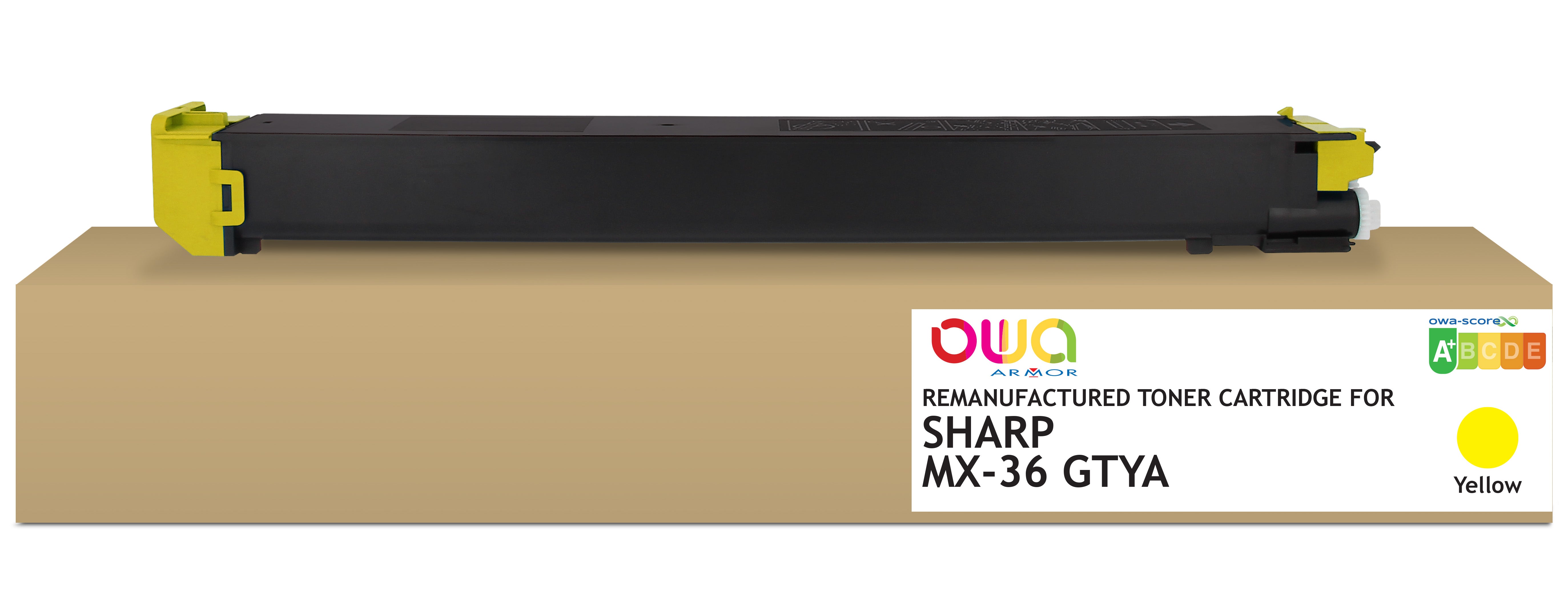 Sharp Sharp Mx-36 Gtya - Remanufactured Toner Owa - Yellow