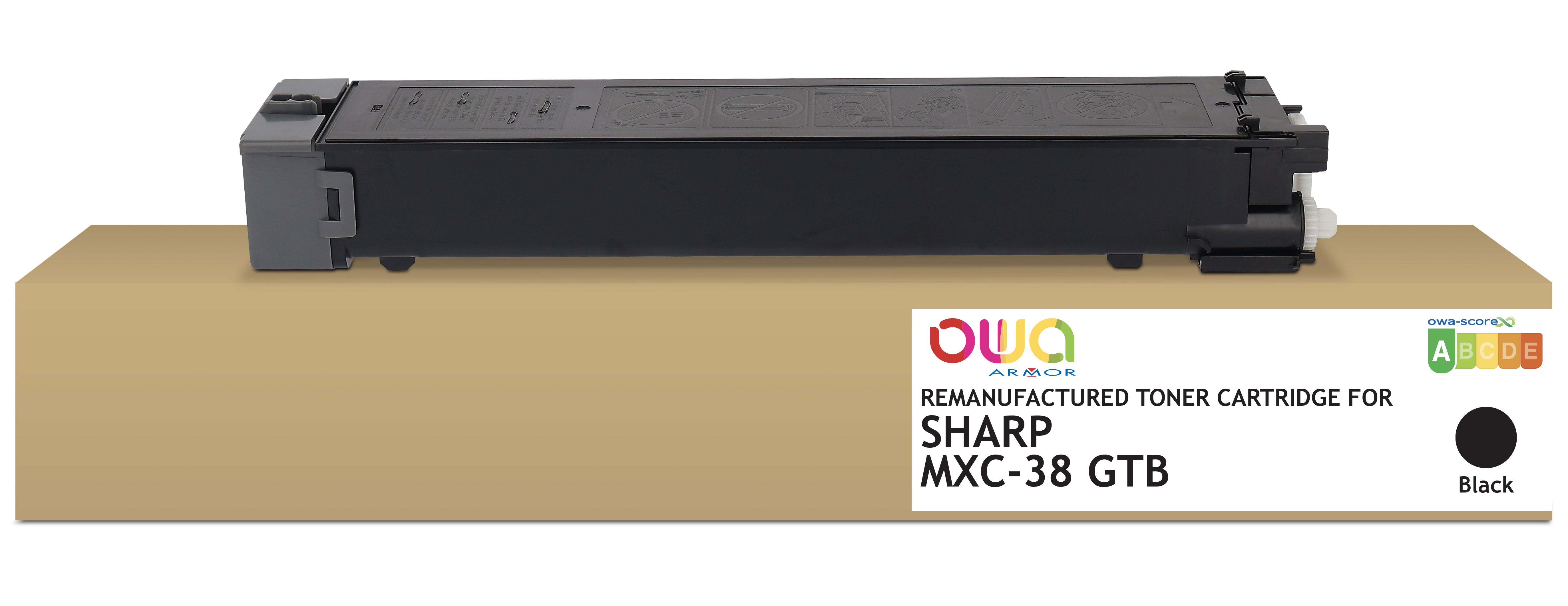 Sharp Sharp Mxc-38 Gtb - Remanufactured Toner Owa - Black