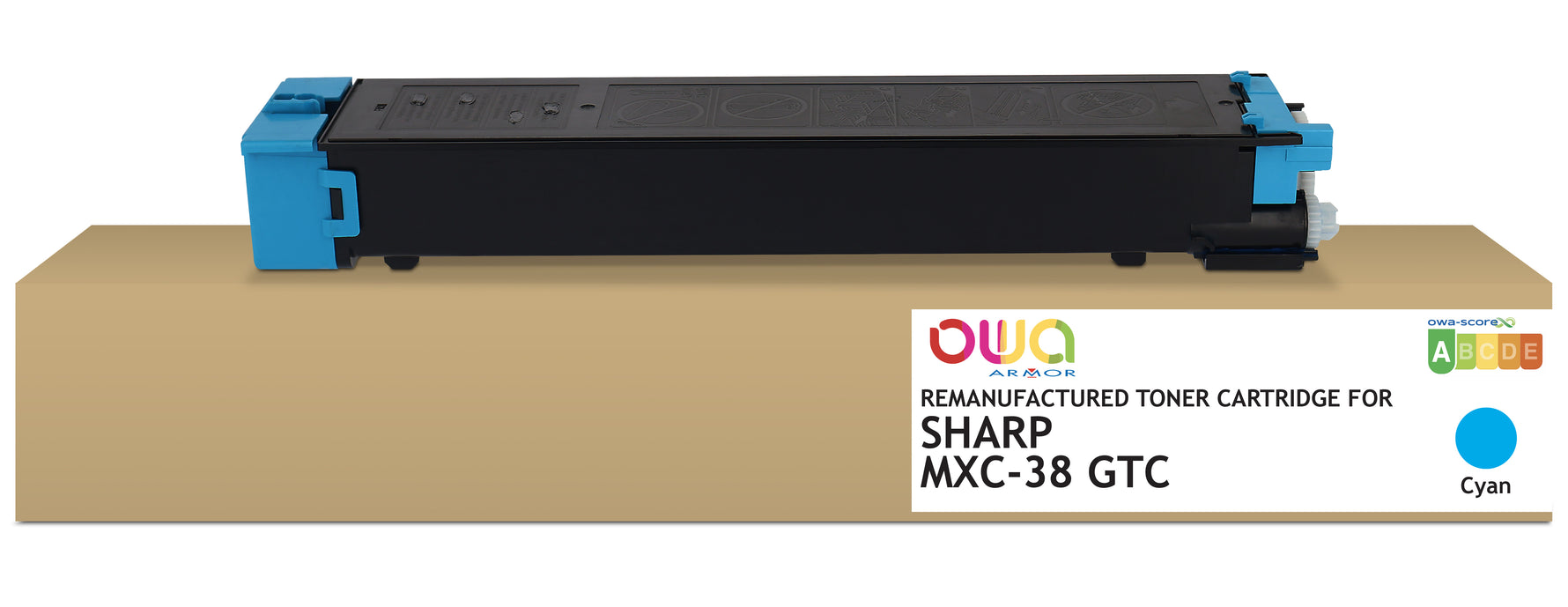 Sharp Sharp Mxc-38 Gtc - Remanufactured Toner Owa - Cyan
