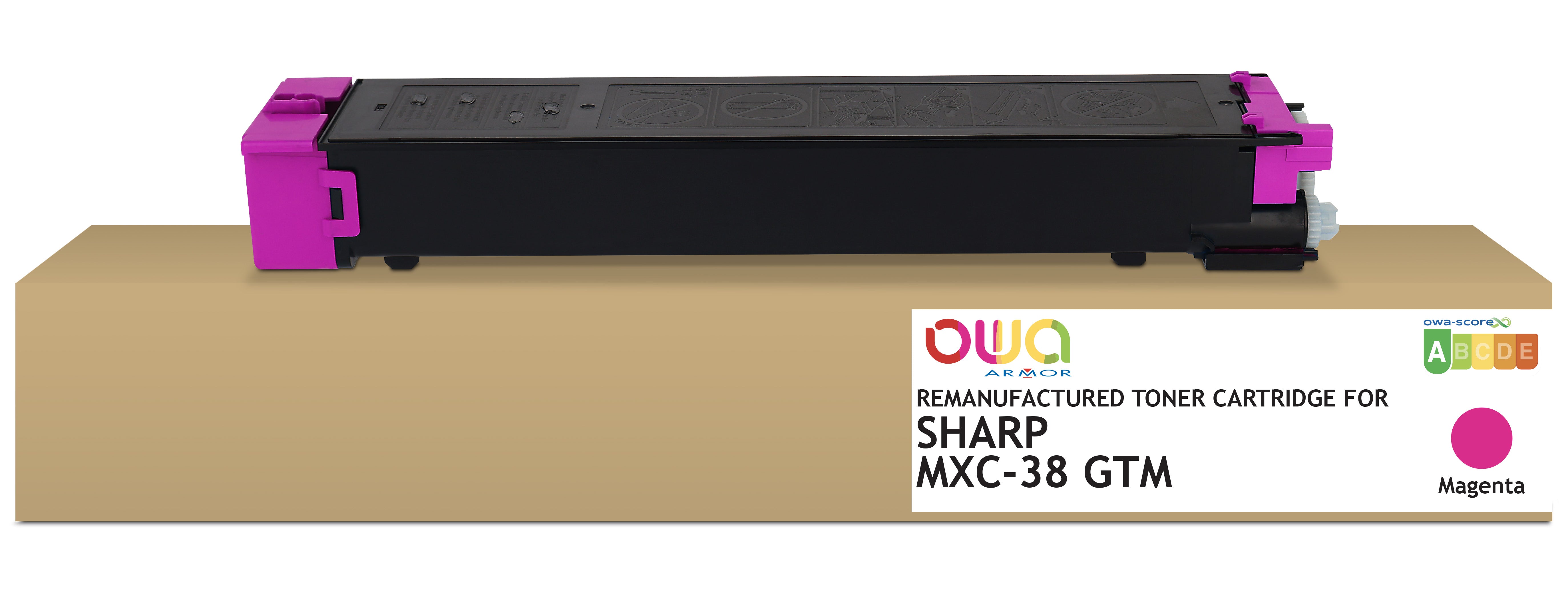 Sharp Sharp Mxc-38 Gtm - Remanufactured Toner Owa - Magenta