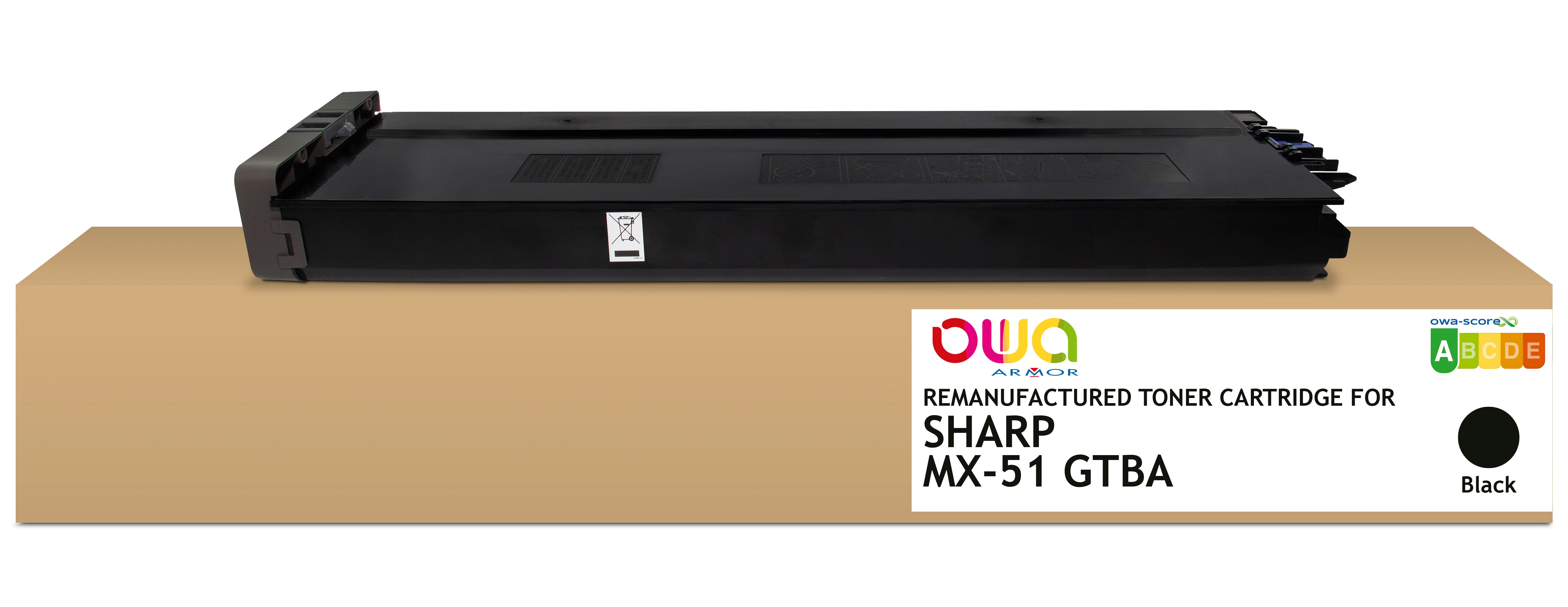 Sharp Sharp Mx-51 Gtba - Remanufactured Toner Owa - Black