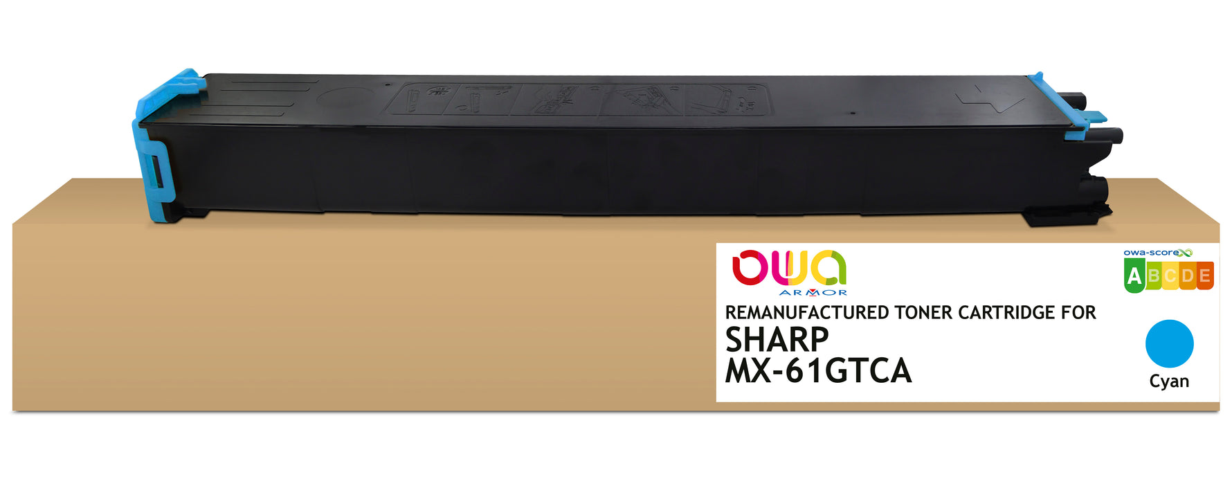 Sharp Sharp Mx-61 Gtca - Remanufactured Toner Owa - Cyan