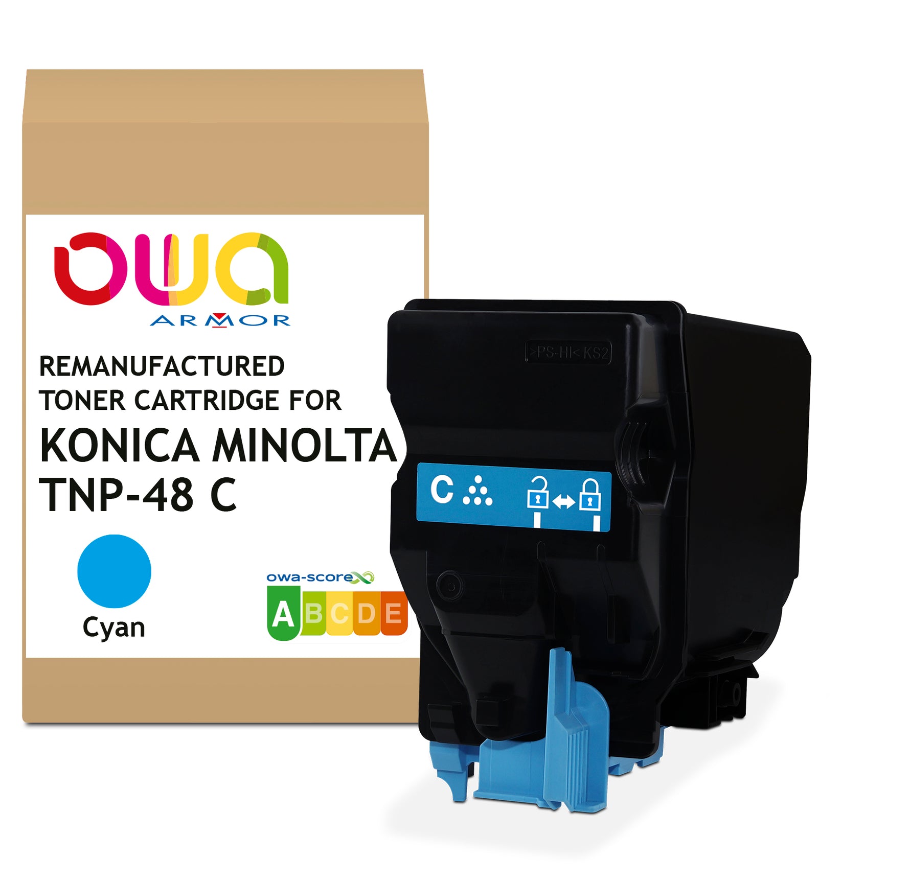 Konica Minolta Konica Minolta Tnp48c/Tnp49c - Remanufactured Toner Owa - Cyan
