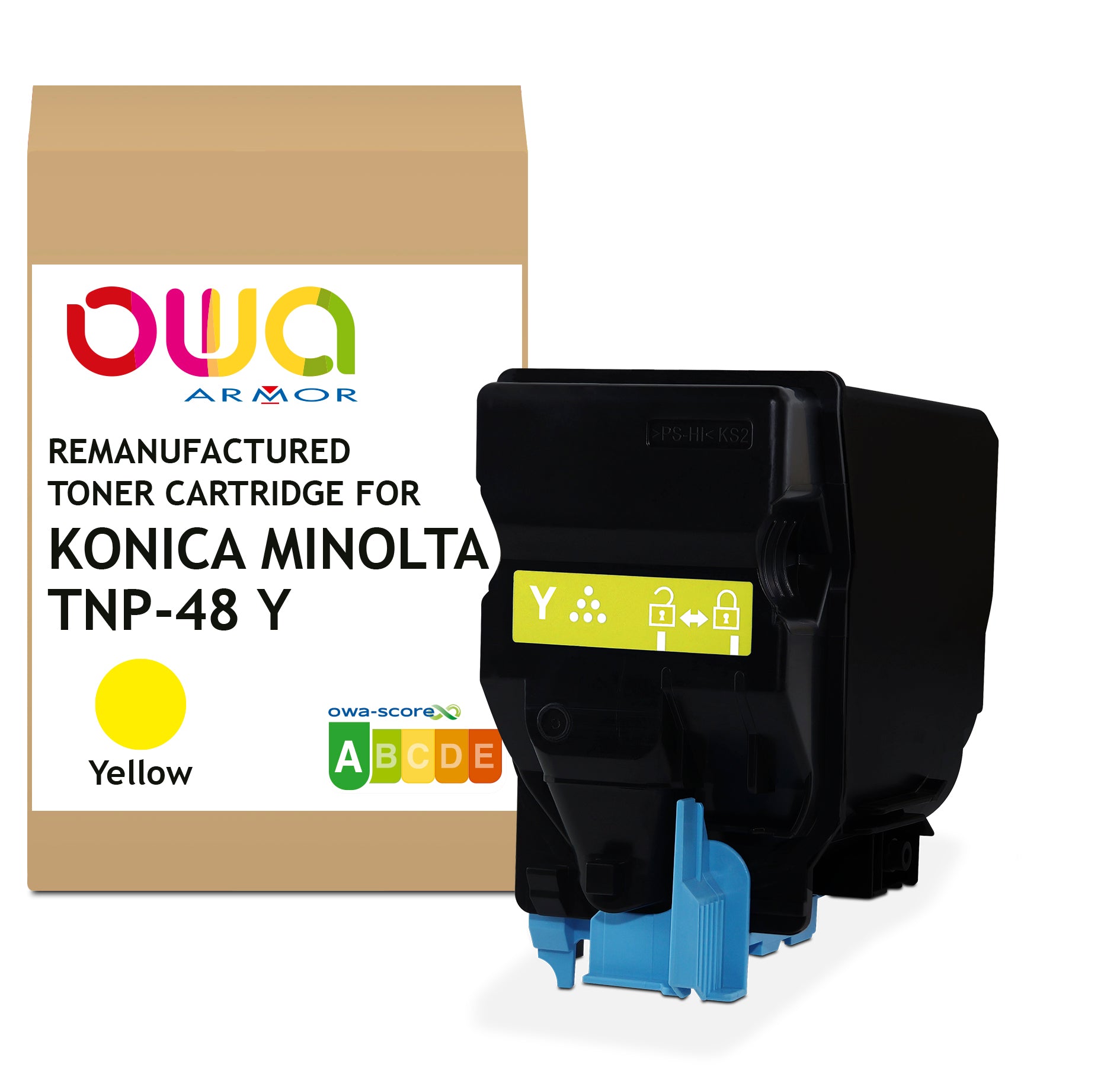 Konica Minolta Konica Minolta Tnp48y/Tnp49y - Remanufactured Toner Owa - Yellow