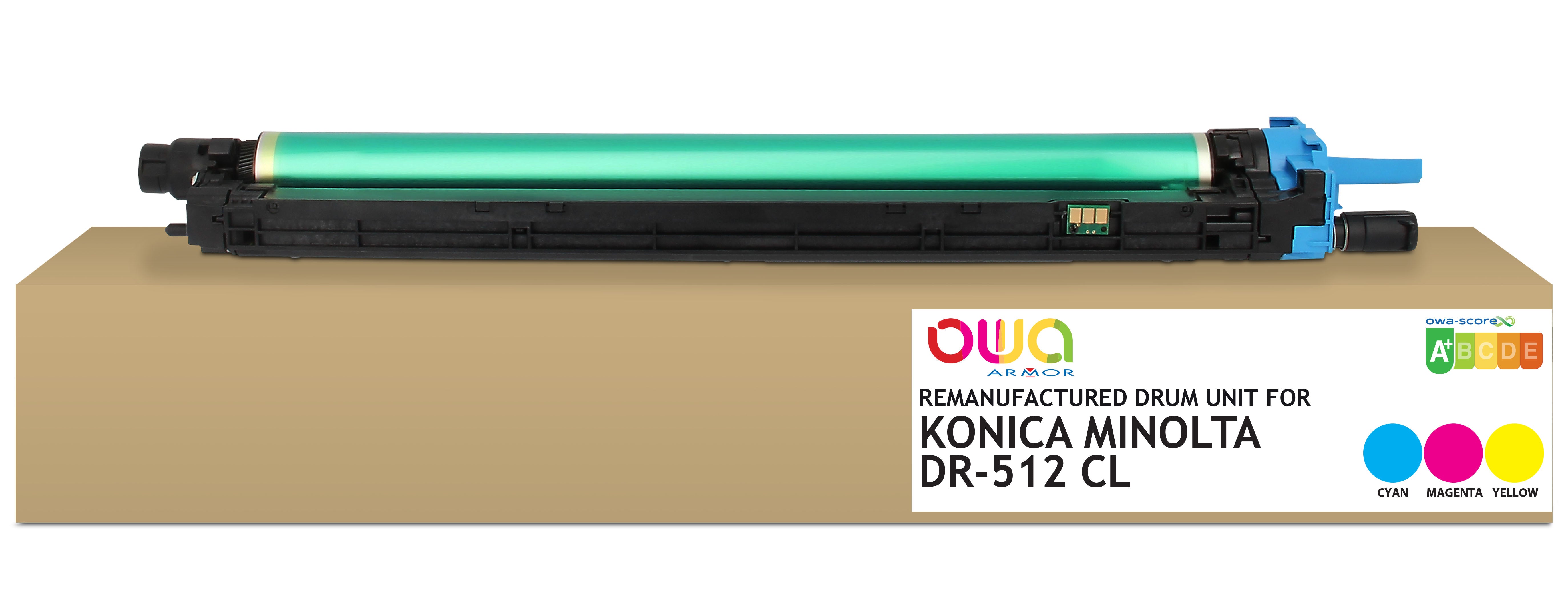 Konica Minolta Konica Minolta Dr512cl - Remanufactured Drum Owa - 1X Cyan, 1X Magenta, 1X Yellow