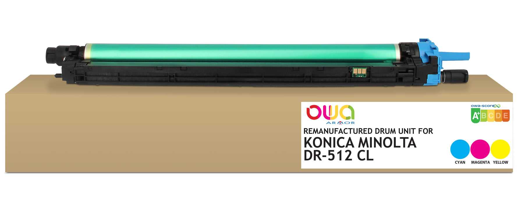 Konica Minolta Konica Minolta Dr512cl - Remanufactured Drum Owa - 1X Cyan, 1X Magenta, 1X Yellow