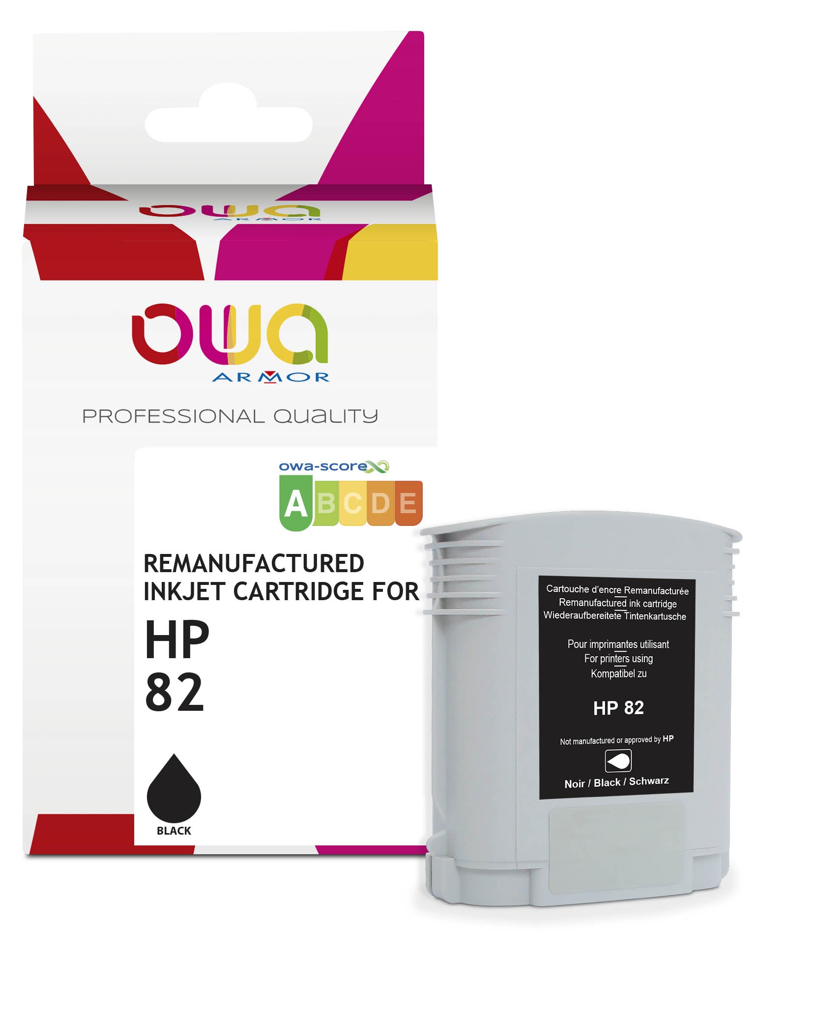 Hp Hp 82 - Remanufactured Plotter Ink Cartridge Owa - Black