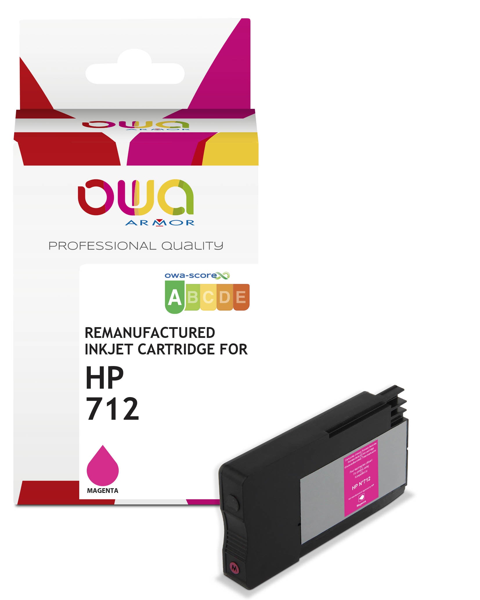 Hp Hp 712 - Remanufactured Plotter Ink Cartridge Owa - Magenta