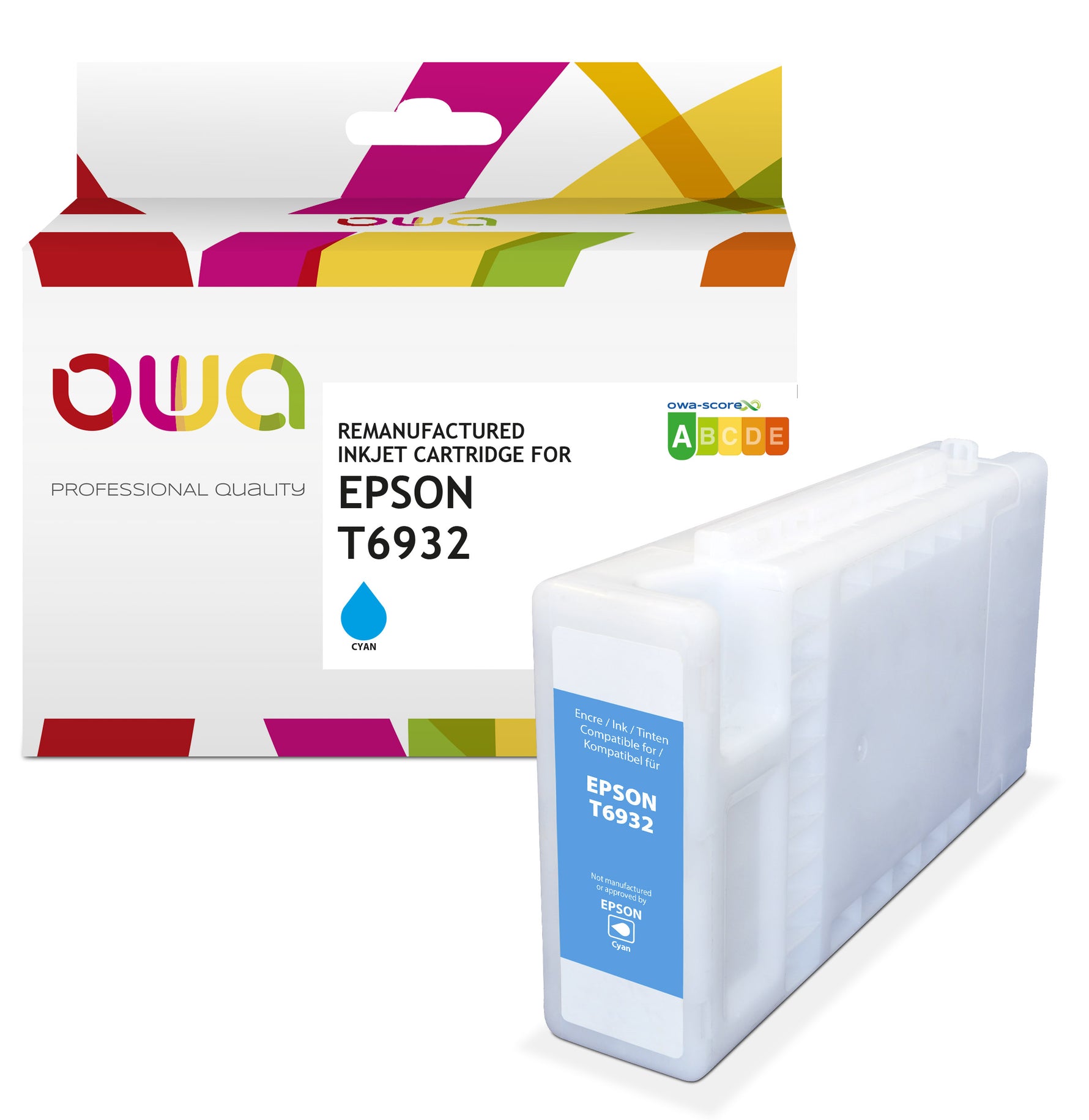 Epson Epson T6932 - Remanufactured Plotter Ink Cartridge Owa - Cyan