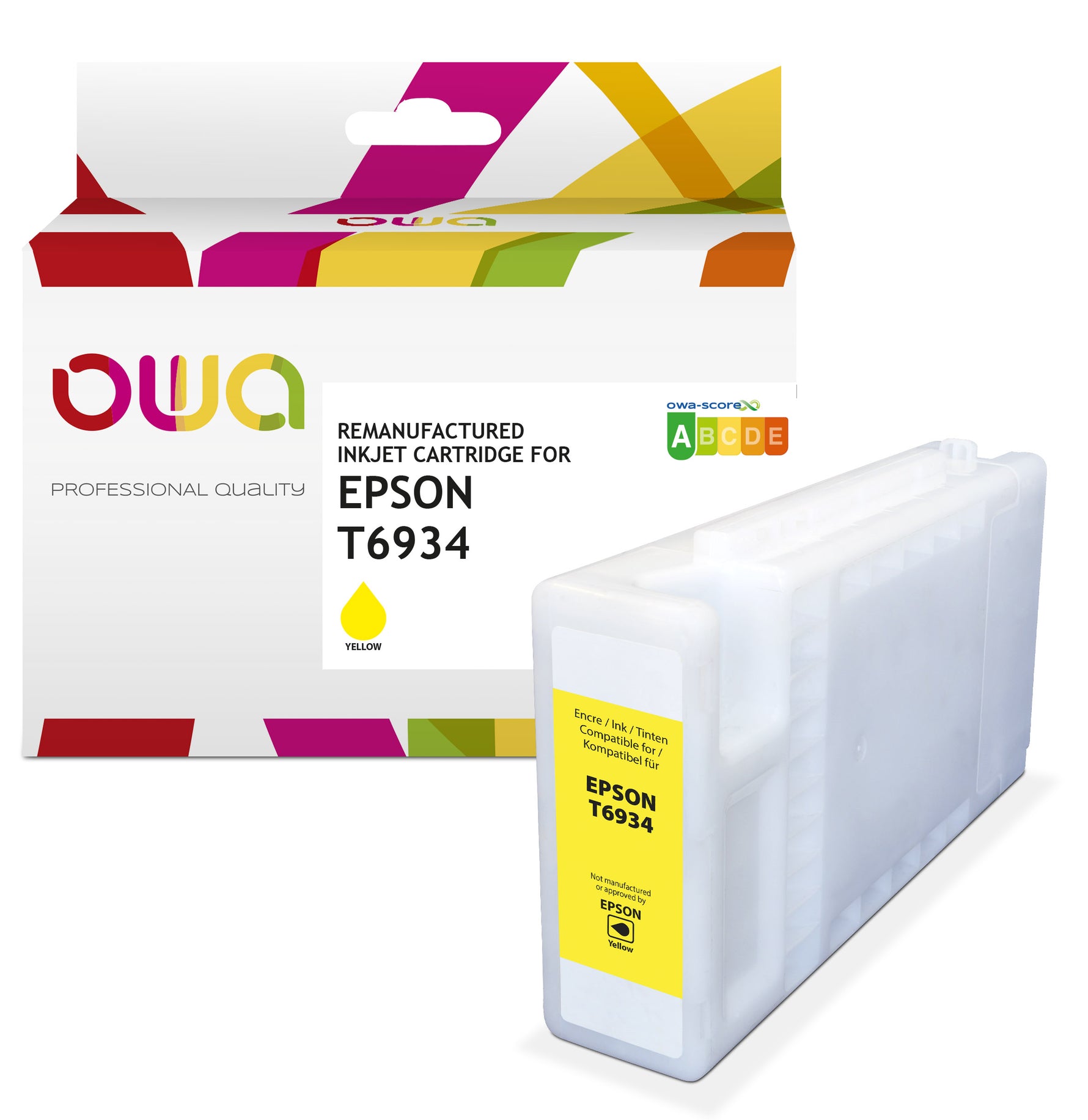 Epson Epson T6934 - Remanufactured Plotter Ink Cartridge Owa - Yellow