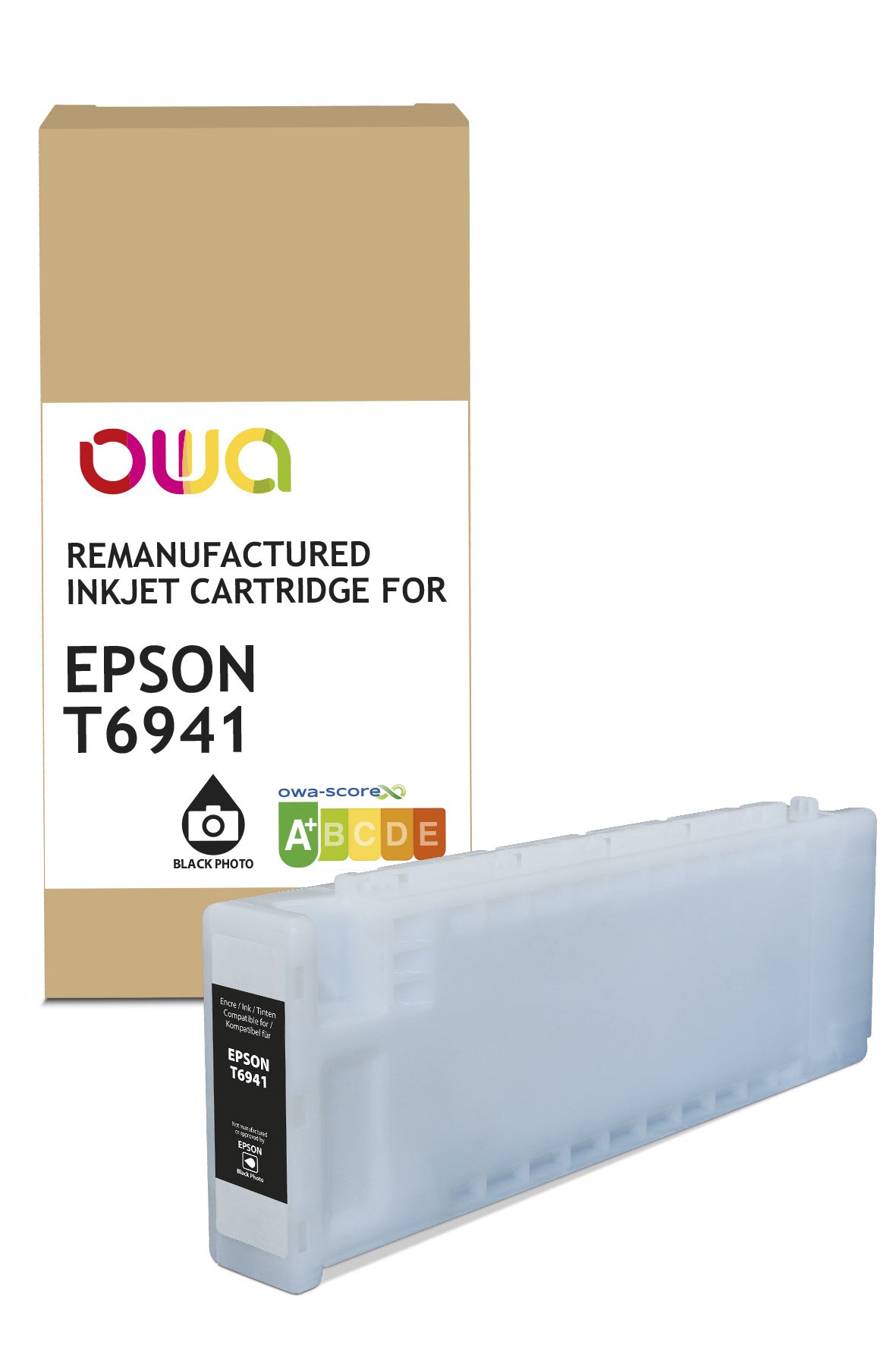Epson Epson T6941 - Remanufactured Plotter Ink Cartridge Owa - High Capacity - Black Photo