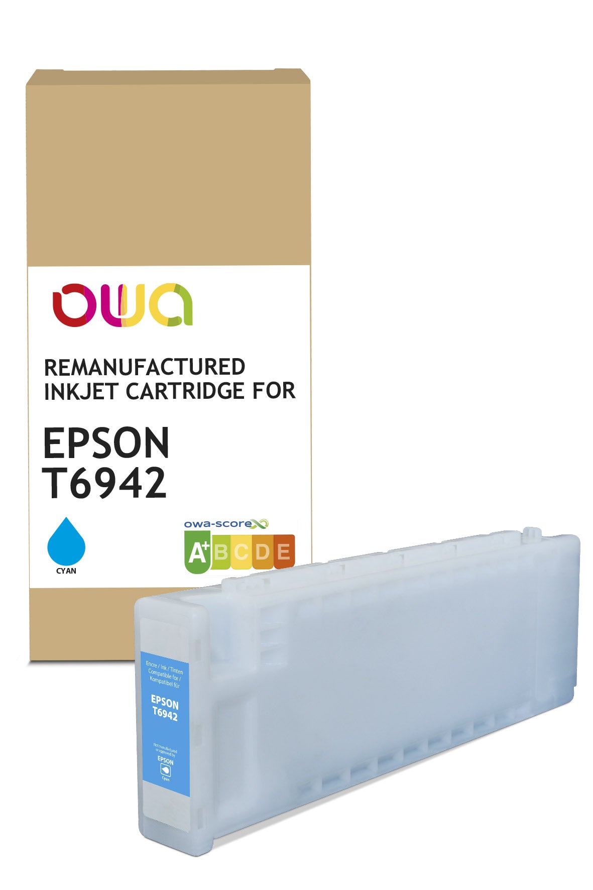 Epson Epson T6942 - Remanufactured Plotter Ink Cartridge Owa - High Capacity - Cyan