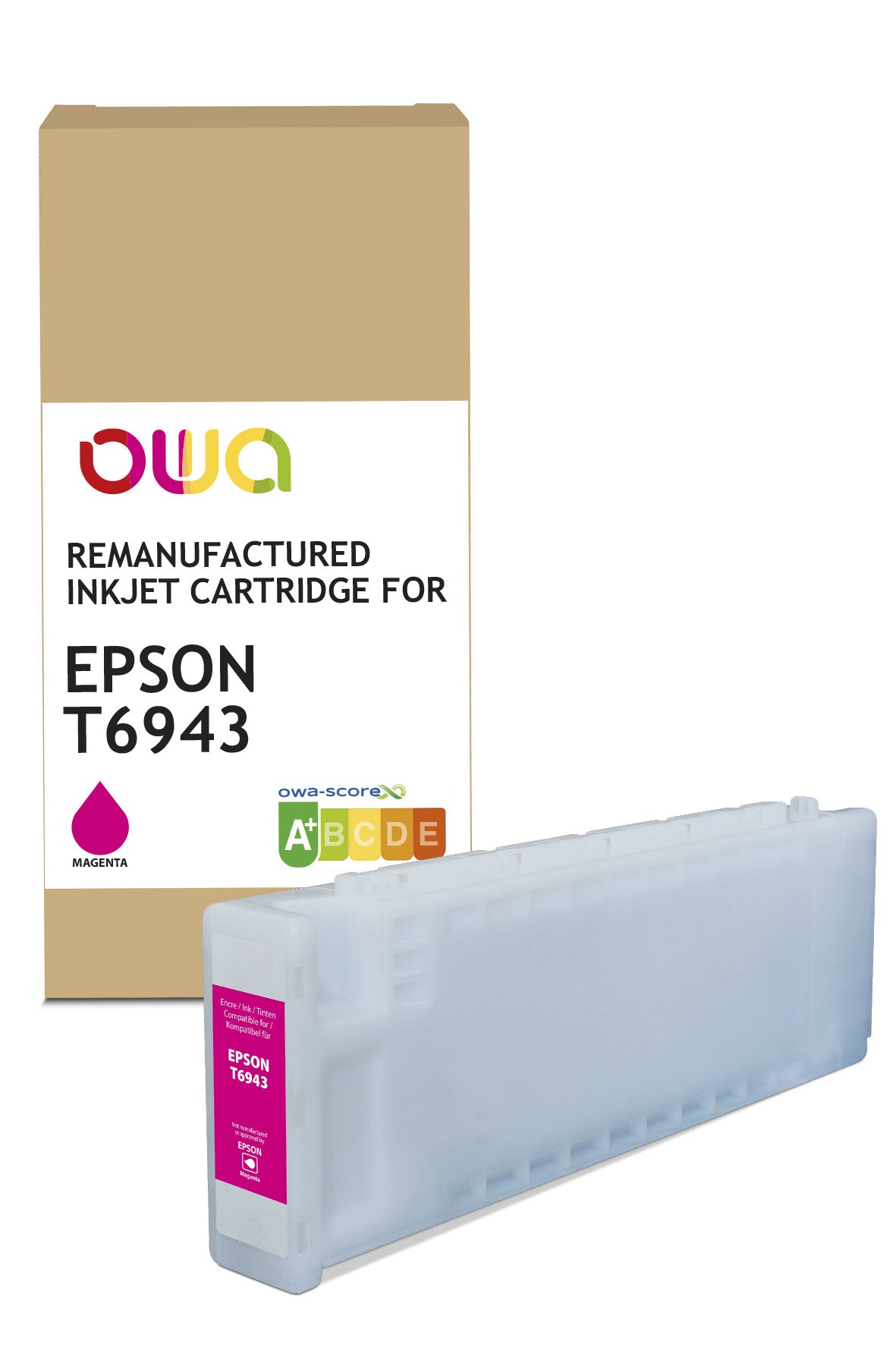 Epson Epson T6943 - Remanufactured Plotter Ink Cartridge Owa - High Capacity - Magenta
