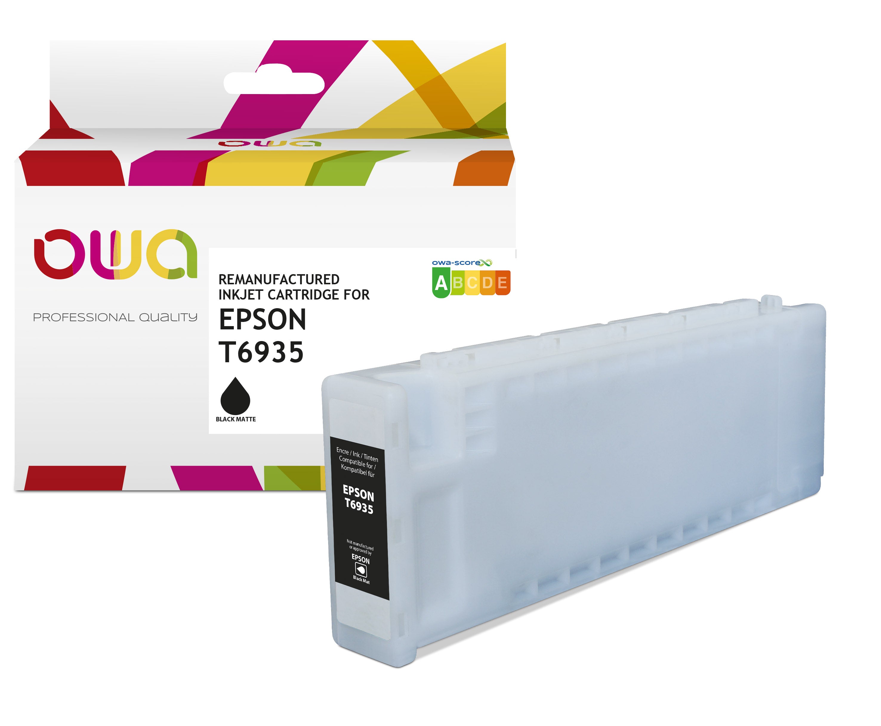 Epson Epson T6935 - Remanufactured Plotter Ink Cartridge Owa - Black Matt