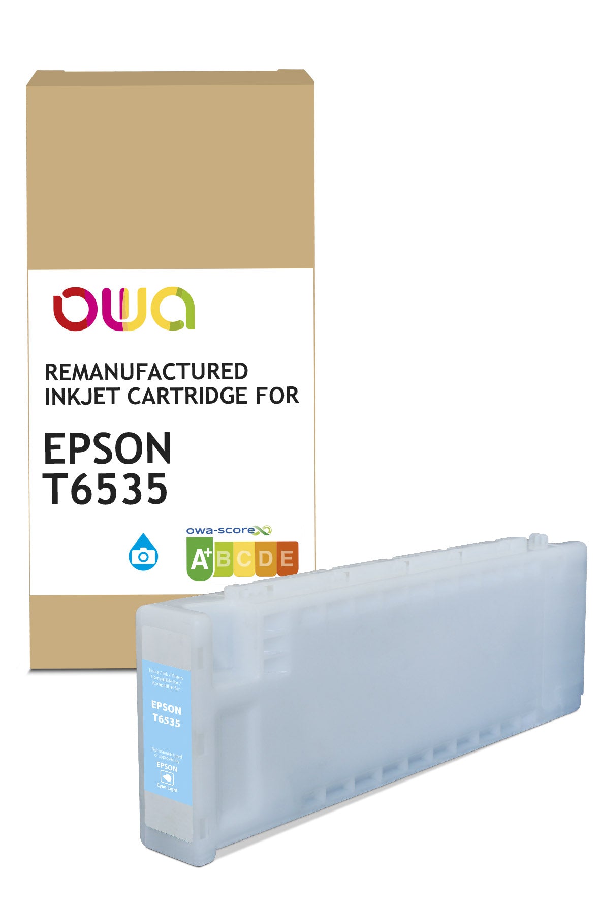 Epson Epson C13t653500 - Remanufactured Plotter Ink Cartridge Owa - Cyan Light