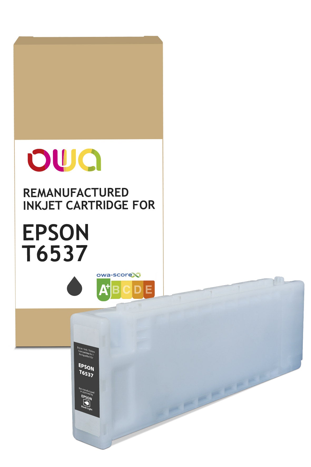 Epson Epson C13t653700 - Remanufactured Plotter Ink Cartridge Owa - Black Light