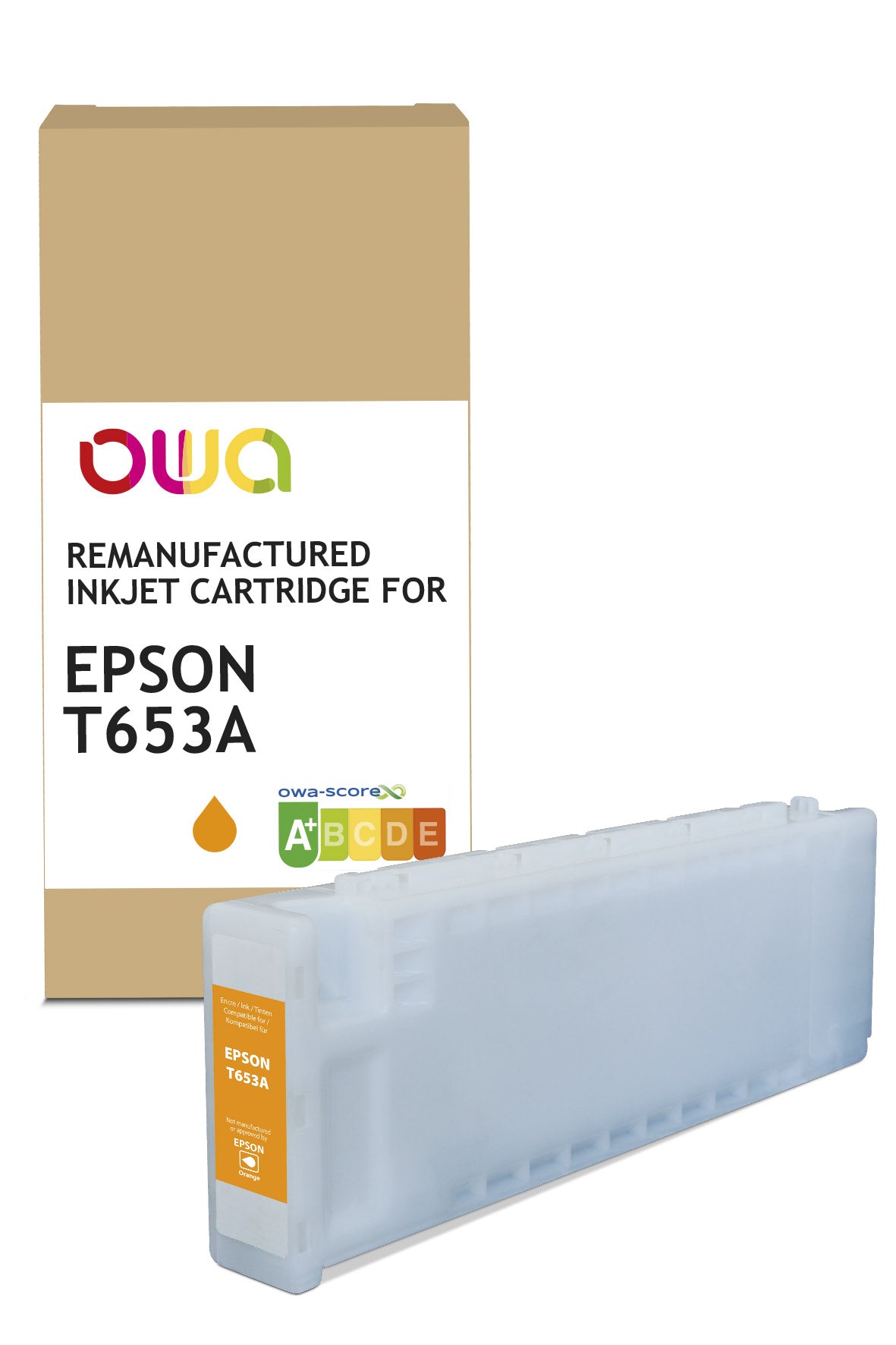 Epson Epson C 13 T 653A00 - Remanufactured Plotter Ink Cartridge Owa - Orange