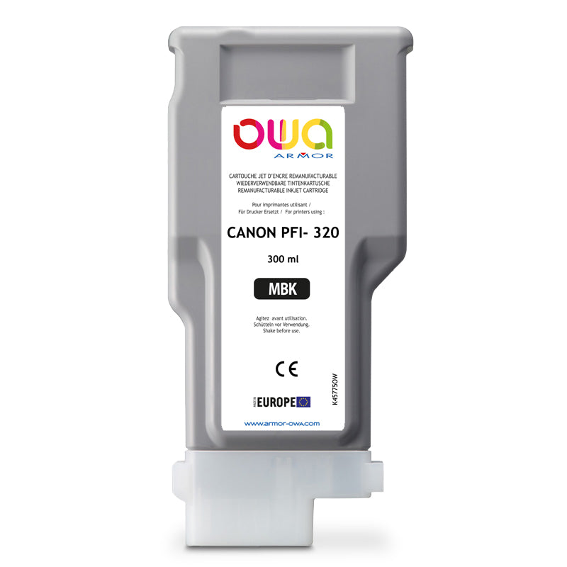 Canon Canon Pfi-320 Mbk - Remanufactured Plotter Ink Cartridge Owa - Black Matt