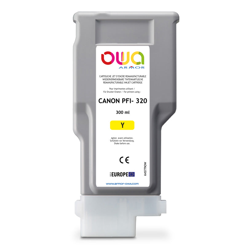 Canon Canon Pfi-320 Y - Remanufactured Plotter Ink Cartridge Owa - Yellow